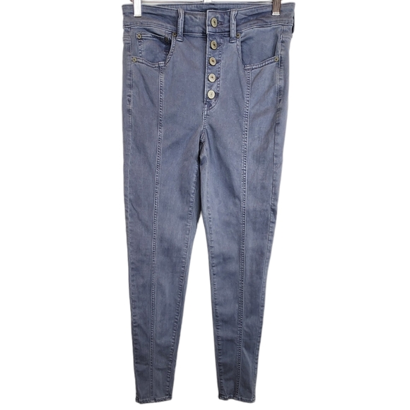 American Eagle Seamed Hi-Rise Jegging Next Level Stretch Grey 6 NWT - Picture 2 of 8